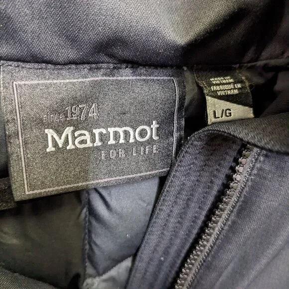 Black Marmot Montreax Parka Coat with Faux Fur Edged Hood, Lg - Picture 5 of 5